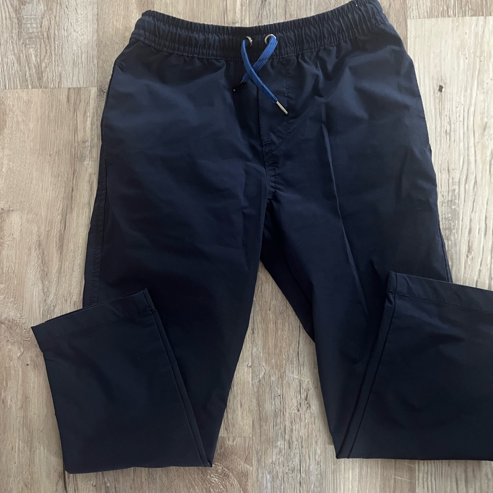 Kids Elastic Waist Navy Bottoms with Drawstring